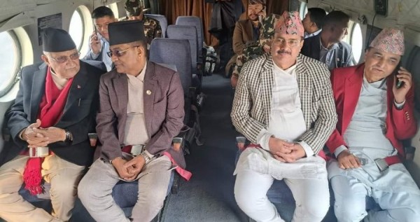 अध्यक्ष ओलीसहित रक्षा मन्त्री र भौतिक मन्त्री पुगे ताप्लेजुङको ओलाङचुङगोला