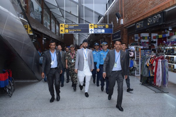 उपप्रधान एवम् गृहमन्त्री लामिछानेद्वारा त्रिभुवन अन्तर्राष्ट्रिय विमानस्थलका विभिन्न क्षेत्रको अनुगमन