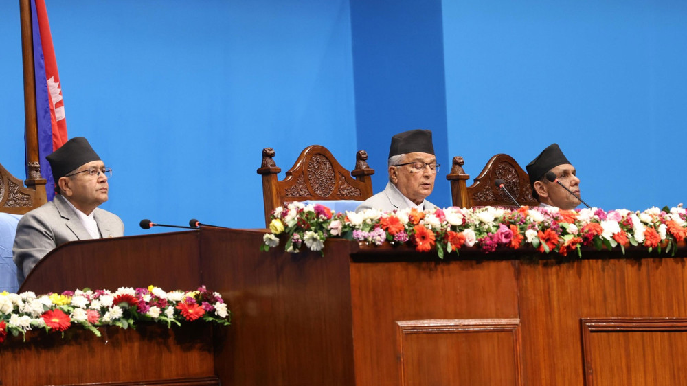 नीति तथा कार्यक्रम प्रस्तुत गर्दै राष्ट्रपति पौडेल